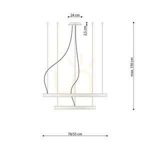 Candelabru RIO 2 55/78 alb LED 4000K Thoro small 3