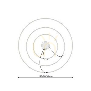 Candelabru RIO 3 55/78/110 alb LED 4000K Thoro small 4
