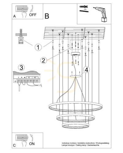 Verifica Candelabru RIO 3 55/78/110 alb LED 4000K Thoro