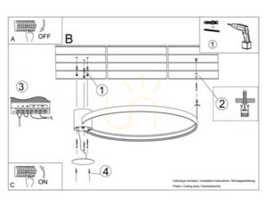 Plafonieră RIO 110 auriu LED 4000K Thoro small 10