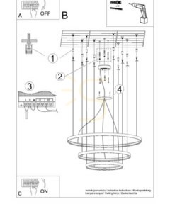 Candelabru RIO 3 55/78/110 auriu LED 3000K Thoro small 5