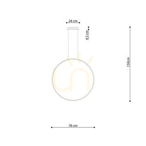 Lampă suspendată RIO 78 aur lustruit LED 3000K Thoro small 8