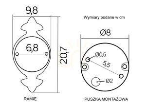 Lampă de perete exterior SU-MA Cadiz negru patinat aluminiu/sticlă K 3012/1/Z small 3
