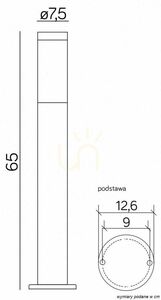 Lampă stâlp exterior SU-MA Nox negru 65 cm ST 022-650 BL 1 Lampă stâlp exterior SU-MA Nox negru 65 cm ST 022-650 BL small 1