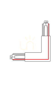 Conector în L pentru șină Stucchi ONETRACK 9012/G, gri small 2