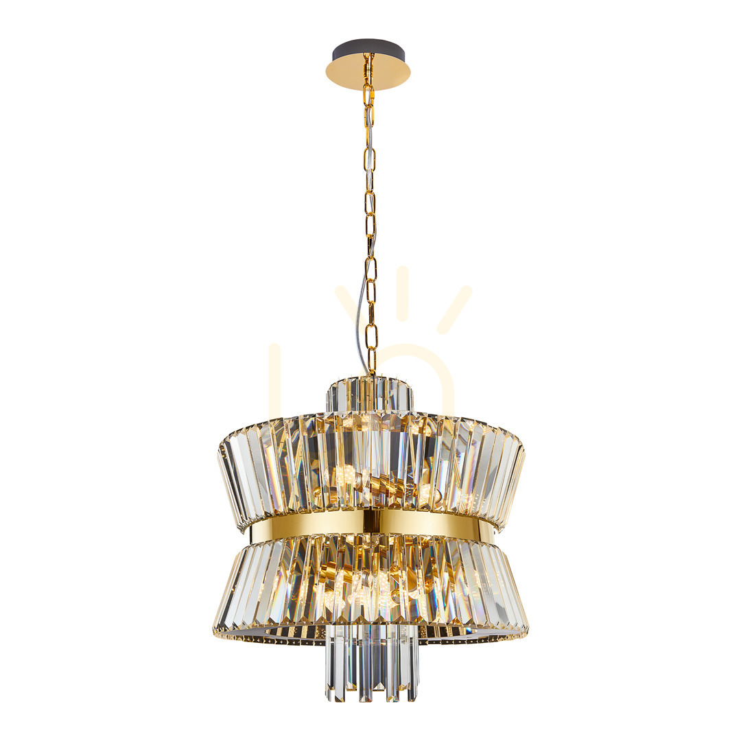 Aurelia Gold 12x E14 candelabru de cristal E14