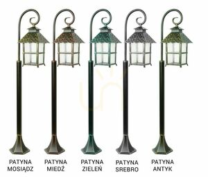 Felinar de grădină SU-MA CADIZ negru patină 116 cm aluminiu/sticlă K 5002/2/Z small 6