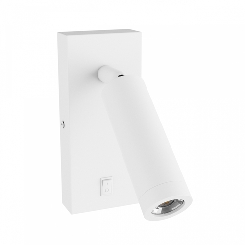 Verifica Madara Slim Mr11 Comutator Lampă de perete 230 V Ip20 38x95 + Baza140x60x25 Alb cu comutator
