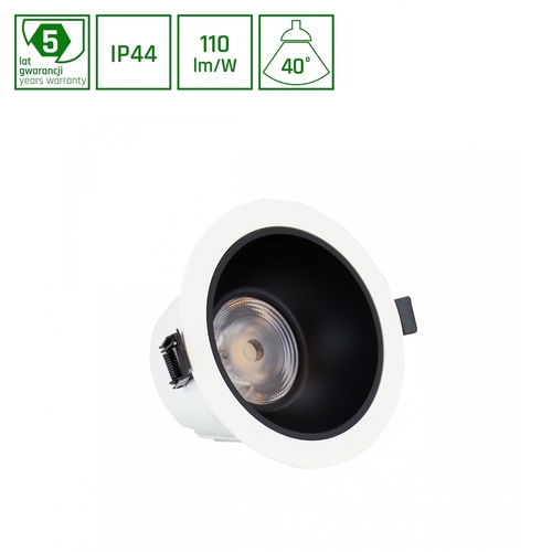 Verifica Orbito Downlight 6 20 Ww 230 V 40st Ip44 Ra90 Ugr<19 139 X85 Mm Alb/Negru Mat Circle. Reglarea puterii 5 L
