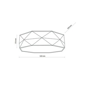 Lampă de plafon Kantoor White 4Pł 520 small 4