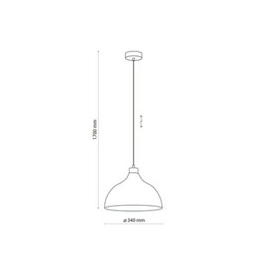 Lampă suspendată Cap Black 1 Pł small 2