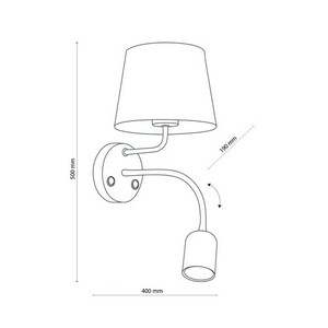 Maja Black Lampă de perete 2 Pł E27 + GU10 small 5