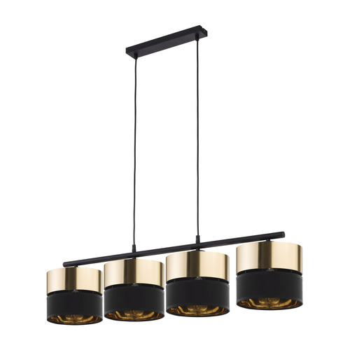 Verifica Lampă cu pandantiv Hilton Black/Gold 4 Pł