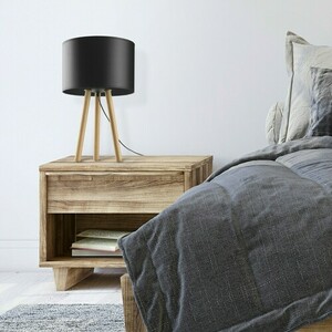 Tokyo Black 1 Pł Lampă de noapte Tokyo Black 1 Pł Lampă de noapte din lemn de pin îmbătrânit small 1