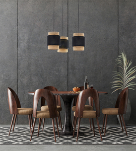 Lampă cu pandantiv negru Boho 3 Pł small 2