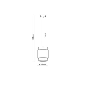 Lampă cu pandantiv alb Boho 1 Pł 200 small 3