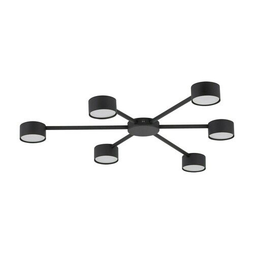 Verifica Avia Black Plafonieră neagră 6 Pł.