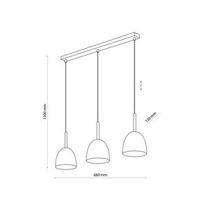 Lampă suspendată Nord Black 3 Pł small 6