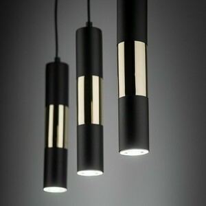 Lampă cu pandantiv Vivien Black/Gold 3 Pł Strip. small 2