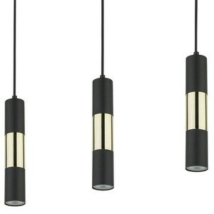 Lampă cu pandantiv Vivien Black/Gold 3 Pł Strip. small 3