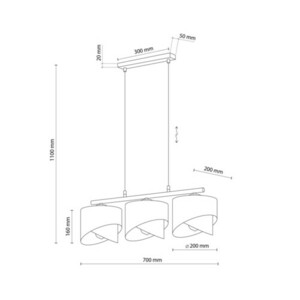 Lampă suspendată Grant Black 3 Pł small 7
