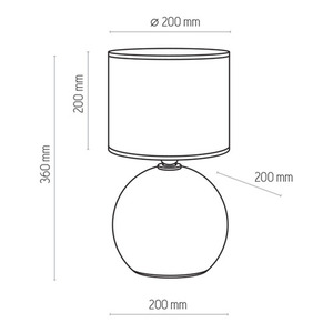 Lampă de noapte Palla Small Gray 1 Pł. small 2