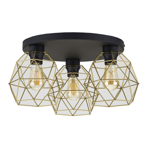 Verifica Lampă de plafon Galaxy Black/Gold 3 Pł Kolo