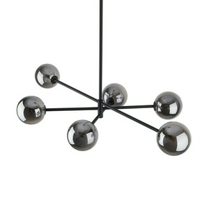Sarius Lampă de tavan negru/grafit 6 Pł Tall small 3