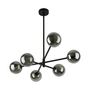 Sarius Lampă de tavan negru/grafit 6 Pł Tall small 6