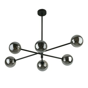 Sarius Lampă de tavan negru/grafit 6 Pł Tall small 7