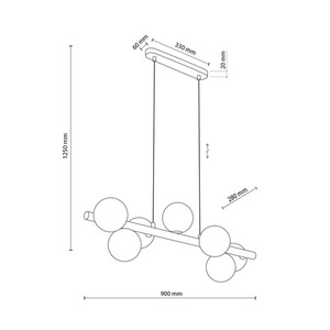 Estera Lampă suspendată din lemn 7 Pł small 9