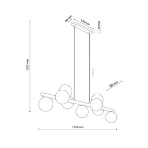 Estera Lampă suspendată din lemn 9 Pł small 6