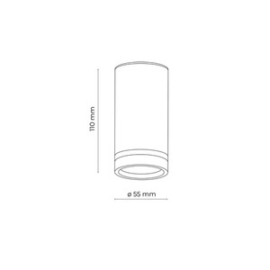 Jet White Downlight 1x GU10 small 6