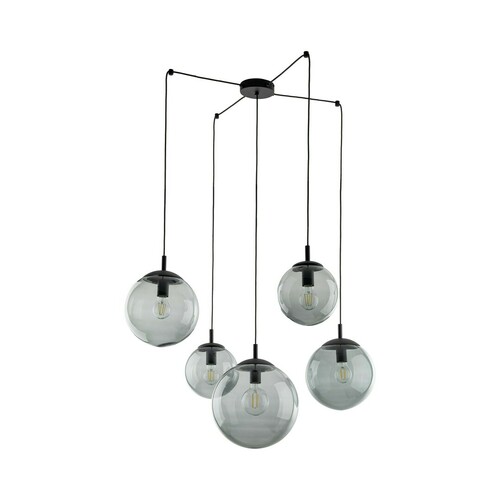 Verifica Esme Graphite Pendant Lamp 5 Spider.