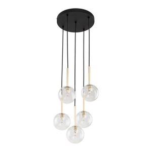 Lampă cu pandantiv negru / auriu Nilos 5 small 5