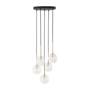 Lampă cu pandantiv negru / auriu Nilos 5 small 7