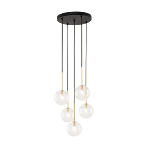 Lampă cu pandantiv negru / auriu Nilos 5 small 4