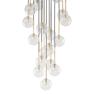 Lampă cu pandantiv negru / auriu Nilos 17 small 3