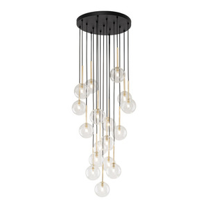 Lampă cu pandantiv negru / auriu Nilos 17 small 6