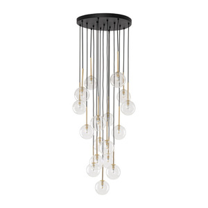 Lampă cu pandantiv negru / auriu Nilos 17 small 8