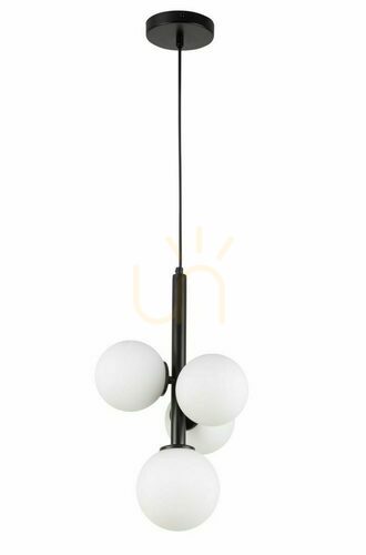 Verifica Lampă suspendată Sigma Perla 4 neagră, 4xG9, SKU 33487