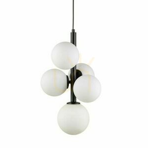 Lampă suspendată Sigma Perla 5 negru sticlă G9 33488 small 1