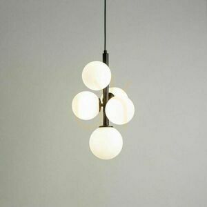 Lampă suspendată Sigma Perla 5 negru sticlă G9 33488 small 2