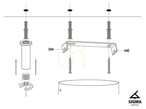 Verifica Lampă suspendată Sigma Vendo 4 negru 70 cm 4xGU10 SKU 33689