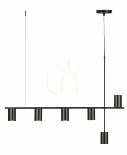Verifica Lampă suspendată Sigma Vendo 6 negru 90 cm GU10 SKU 33695
