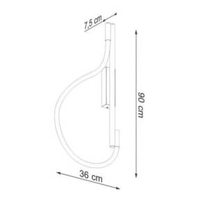 GALAKSE 90cm negru LED lampă de perete negru 2700-6500K Thoro small 8