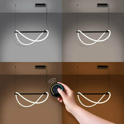 Verifica Lampă suspendată GALAKSE 84 negru LED 2700-6500K Thoro