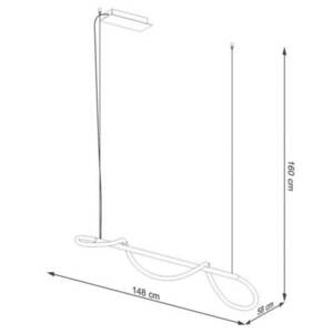 Lampă suspendată GALAKSE148 negru LED 2700-6500K Thoro small 8
