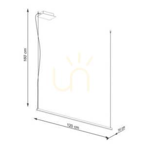 Lampă suspendată Thoro Strang 120 LED 3000 K, neagră small 7