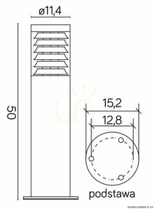 Stâlp iluminat exterior SU-MA crom inox 50 cm E27 IP44 91065L-500 small 3